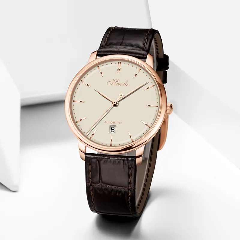 HaofaTourbillon 1606 Automatic Mechanical Movement Watch Men's Watches White Dial-1