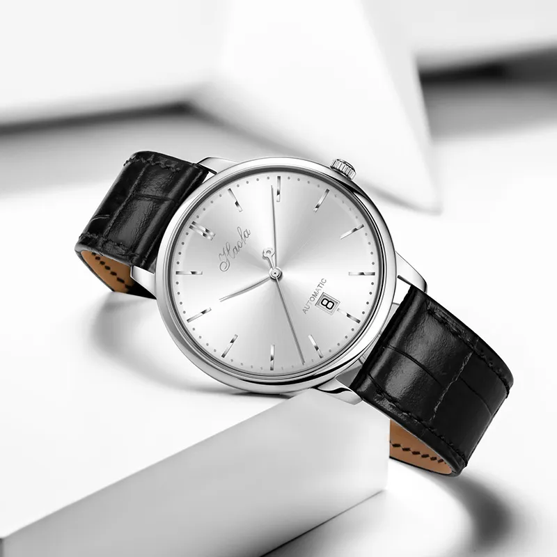 HaofaTourbillon 1606 Automatic Mechanical Movement Watch Men's Watches White Dial-12