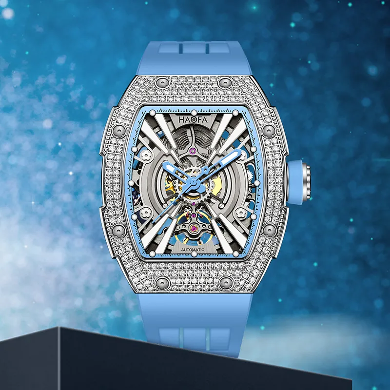 HaofaTourbillon 1907S Automatic Mechanical Movement Watch Men's Watches Cut-Out Dial-10