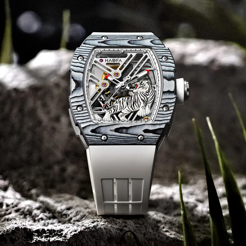 HaofaTourbillon 1973 Automatic Mechanical Movement Watch Men's Watches Cut-Out Dial-2