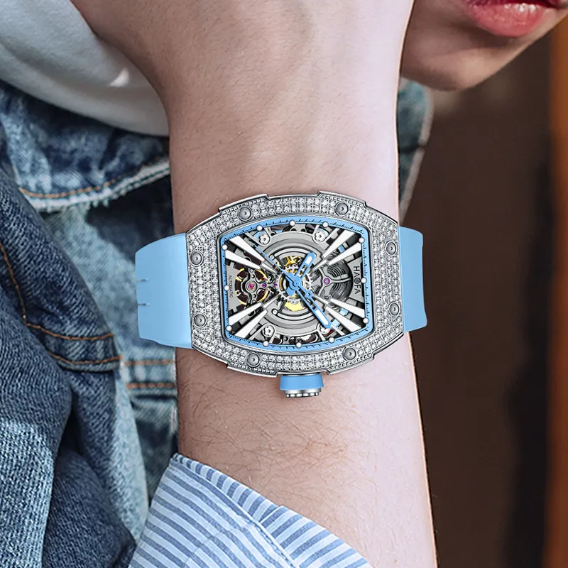 HaofaTourbillon 1907S Automatic Mechanical Movement Watch Men's Watches Cut-Out Dial-9