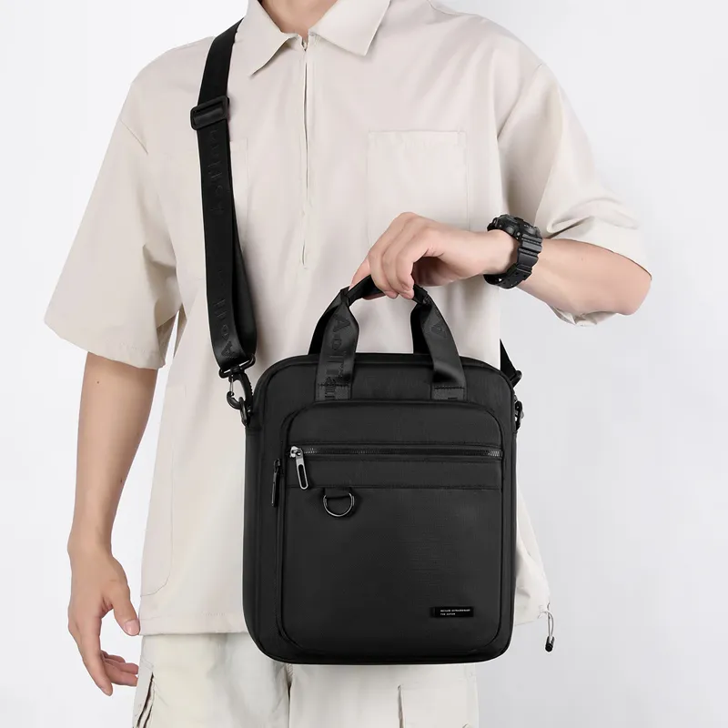 Yalu Oxford Handbag Regular Men's Gray/Black/Dark Blue-4
