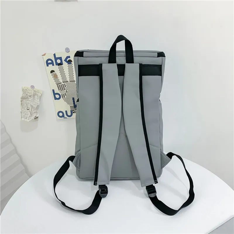 Yalu Oxford Backpack Regular Unisex Black/White/Gray-8