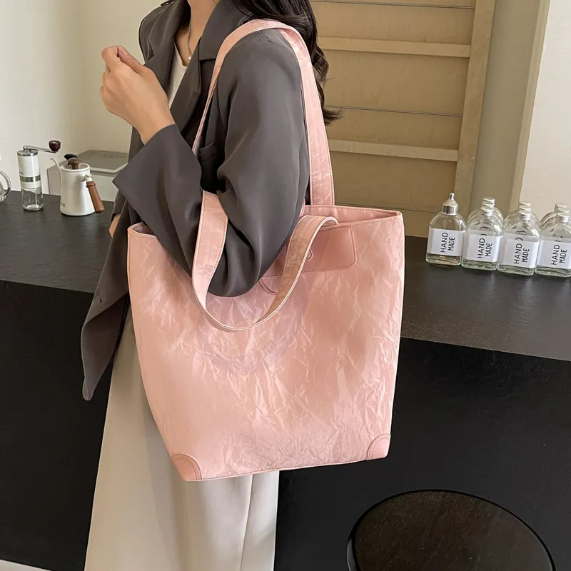 Yalu PU One Shoulder Handbag Regular Women's Black/Ecru/Green/Silver/Pink-23