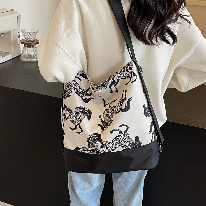 Yalu Fabric Backpack On The Shoulder Regular Unisex Multicolor-11