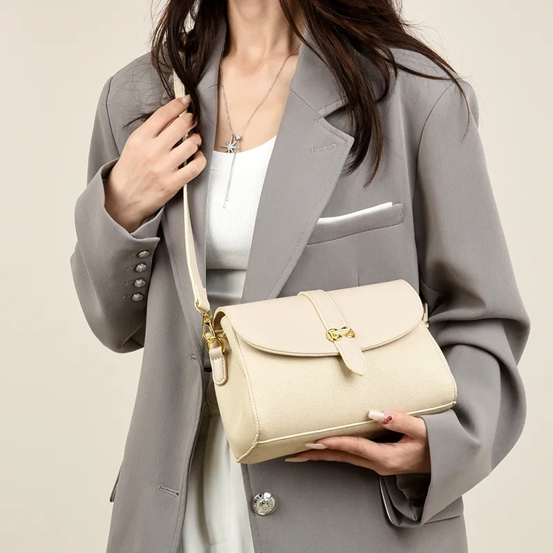 Yalu PU Crossbody Bag, Shoulder Bag Regular Women's Khaki/Ecru/Black-2
