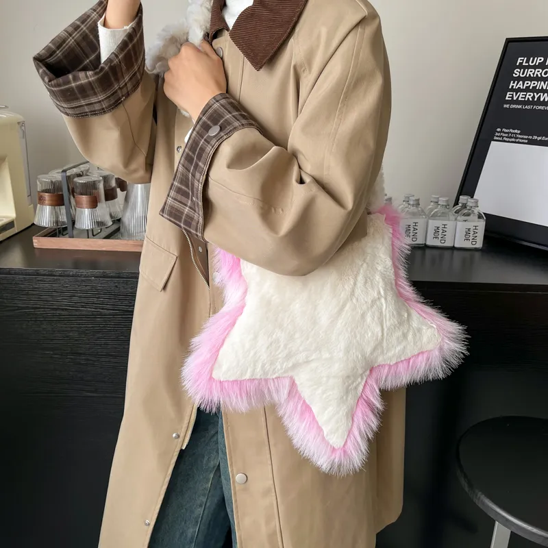 Yalu Plush, Faux Fur Shoulder Bag Regular Women's Multicolor-11