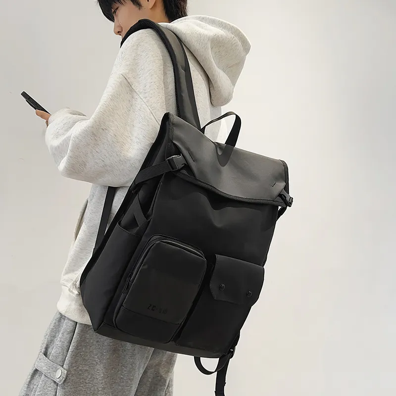Yalu Niche Trendy Backpack Japanese Style Lightweight Travel Bag Student Backpack Laptop Bag Regular Unisex Multicolor-5