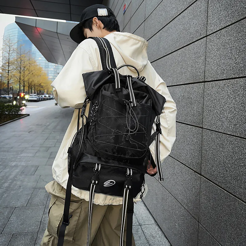 Yalu Nylon Backpack Regular Unisex Multicolor-4