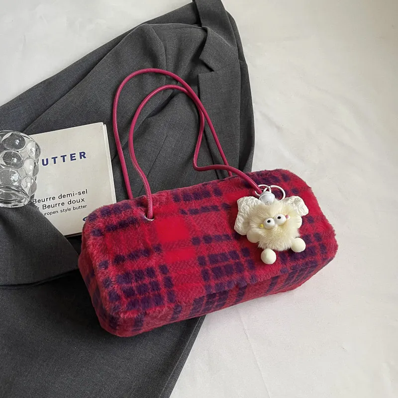 Yalu Plush Shoulder Bag Regular Women's Multicolor-6