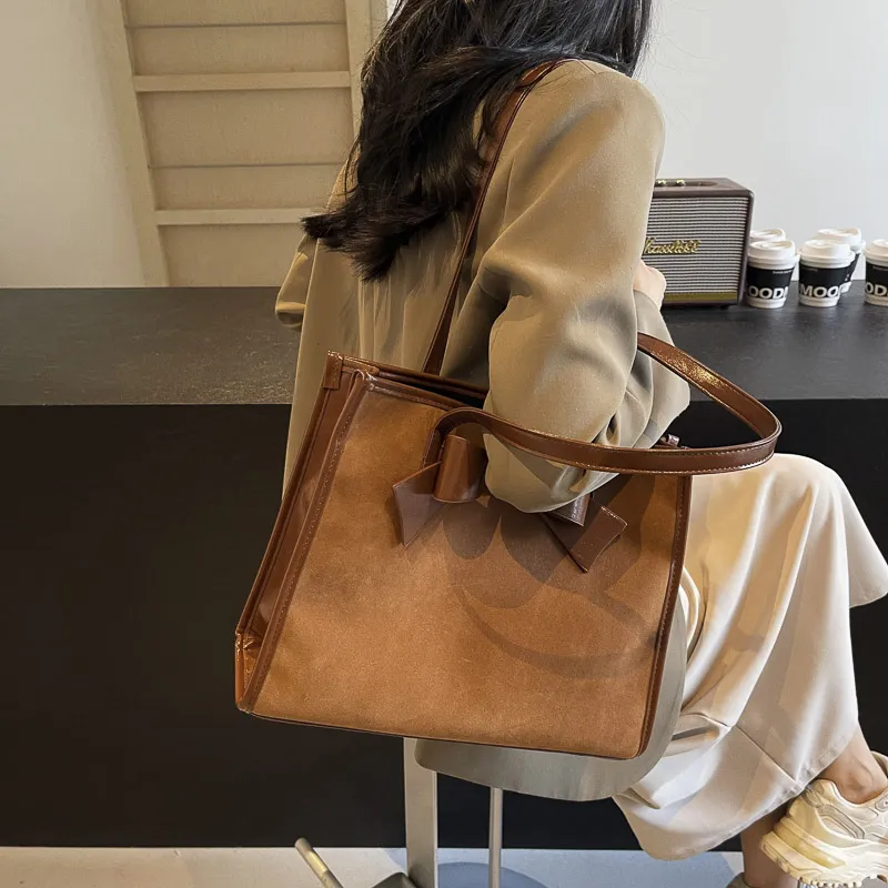 Yalu Leather Velvet Handbag, Shoulder Bag Regular Women's Burgundy/Coffee/Brown-1