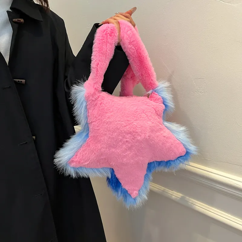 Yalu Plush, Faux Fur Shoulder Bag Regular Women's Multicolor-15