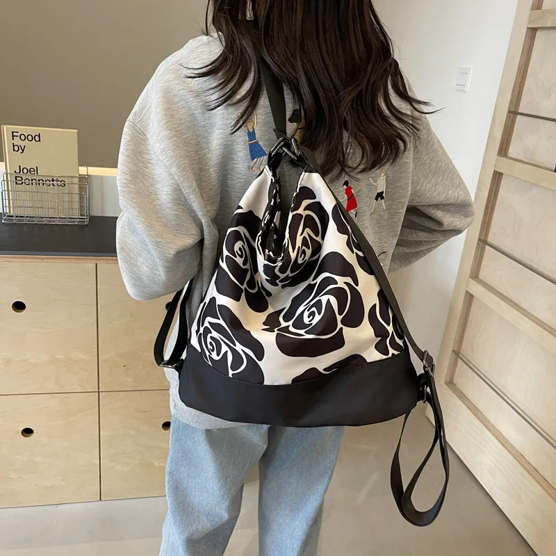 Yalu Nylon Shoulder Bag, Crossbody Bag Women's Chinese Knots, Dragon, Floral, Horses-2