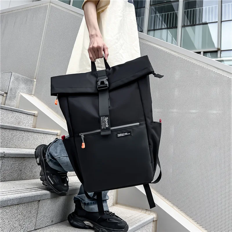 Yalu Oxford Backpack Regular Unisex Gray/Black-1