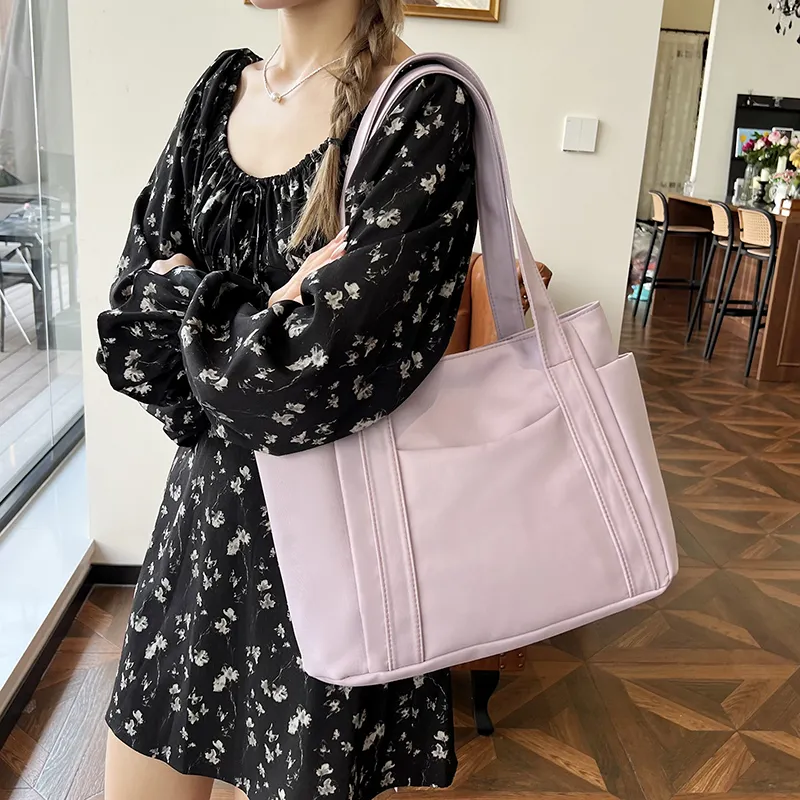 Yalu Oxford Shoulder Bag Regular Women's Black/Pink/Purple/Khaki/Brown/Green-14