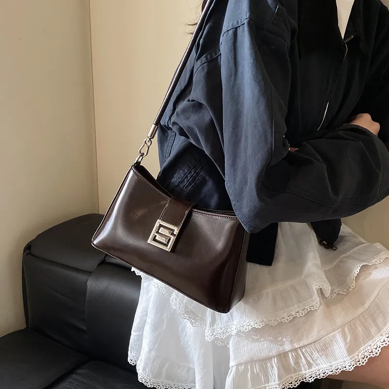 Yalu Premium Niche Baguette Shoulder Bag Handbag, Commute Shoulder Bag Regular Women's Multicolor-8