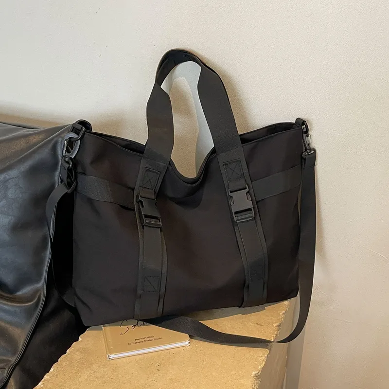 Yalu Canvas Bag, Handbag Regular Women's Black/White/Brown-2
