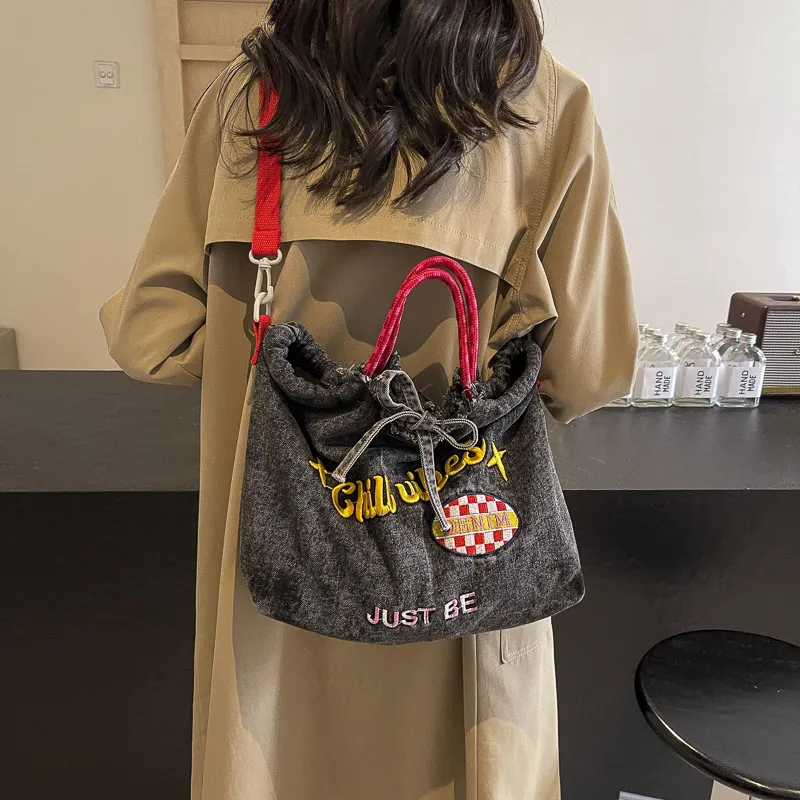 Yalu Denim Shoulder Bag Regular Women's Multicolor-7