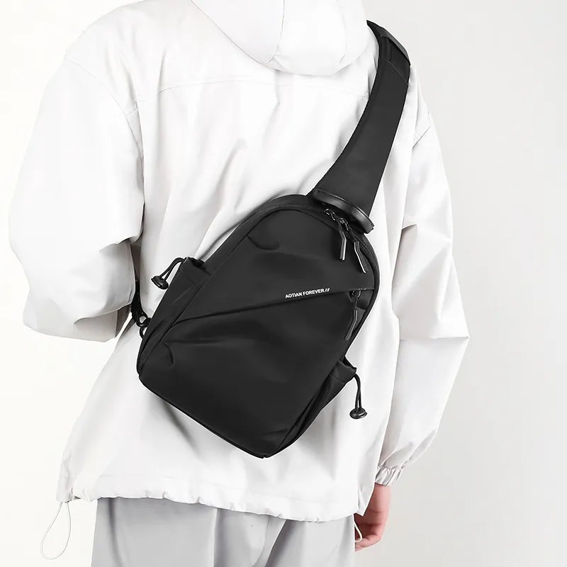 Yalu Nylon Fabric Crossbody Bag Regular Men's Dark Gray/Khaki/Dark Blue/Black-5