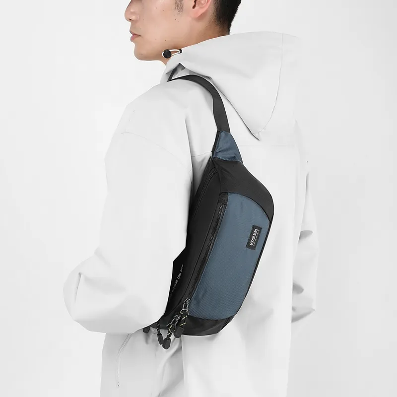 Yalu Nylon Crossbody Bag Regular Men's Gray/Black/Army Green/Dark Blue-3