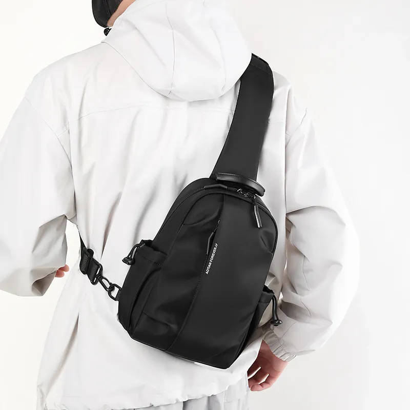 Yalu Oxford Sling Bag Men's Dark Gray/Black/Khaki/Dark Blue-4
