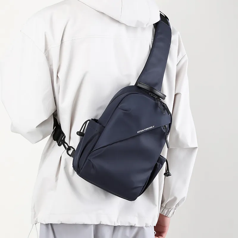 Yalu Nylon Fabric Crossbody Bag Regular Men's Dark Gray/Khaki/Dark Blue/Black-4