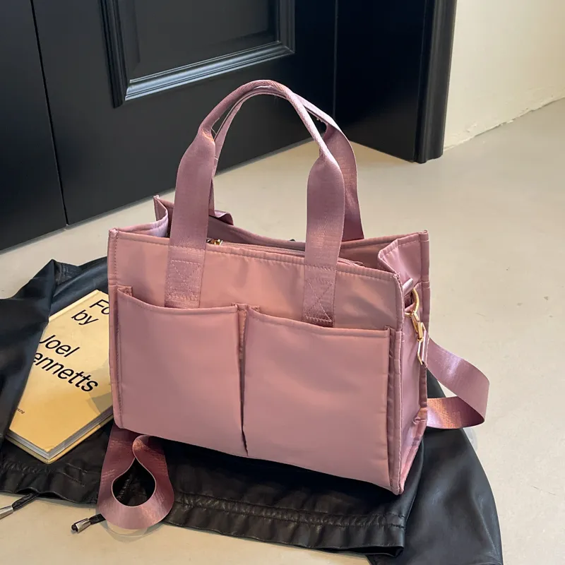 Yalu Oxford One Shoulder Handbag Women's Black/Khaki/Gray/Pink-17