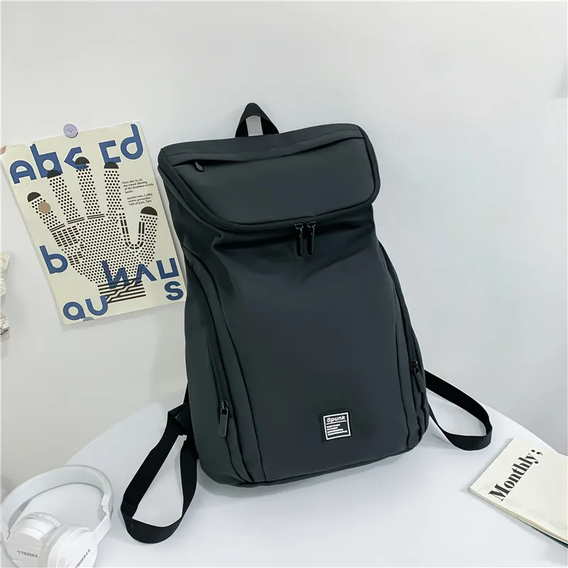 Yalu Oxford Backpack Regular Unisex Black/White/Gray-1