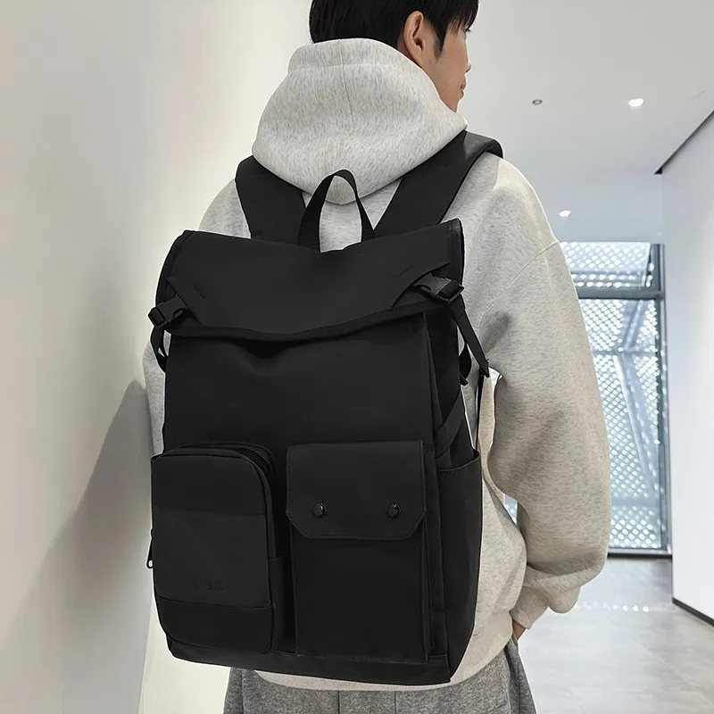 Yalu Niche Trendy Backpack Japanese Style Lightweight Travel Bag Student Backpack Laptop Bag Regular Unisex Multicolor-3