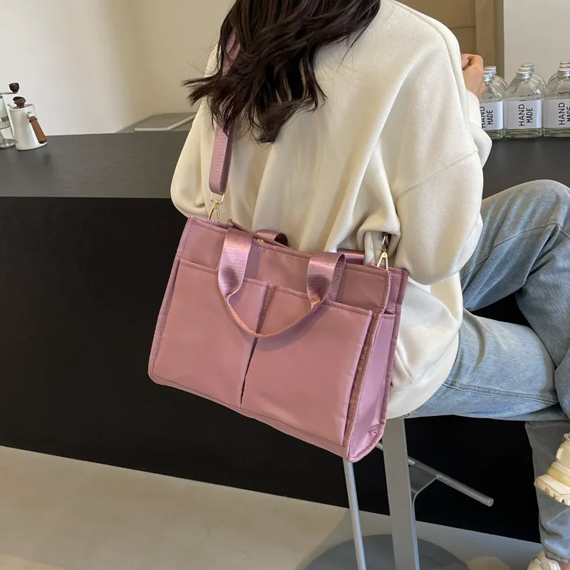 Yalu Oxford One Shoulder Handbag Women's Black/Khaki/Gray/Pink-18
