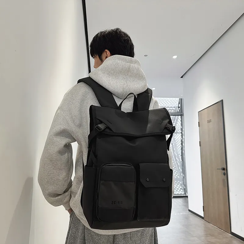 Yalu Niche Trendy Backpack Japanese Style Lightweight Travel Bag Student Backpack Laptop Bag Regular Unisex Multicolor-6