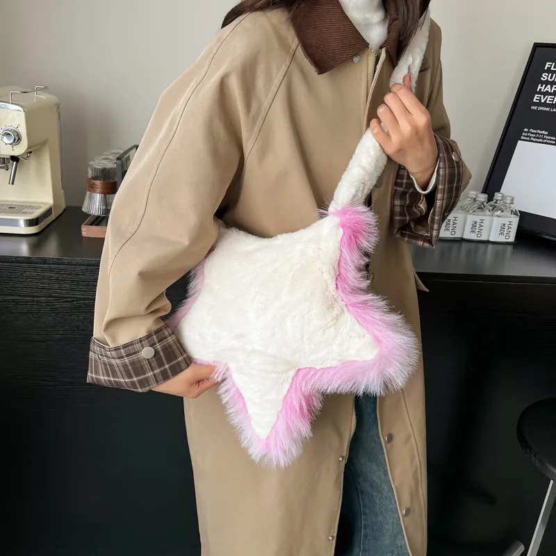 Yalu Plush, Faux Fur Shoulder Bag Regular Women's Multicolor-8