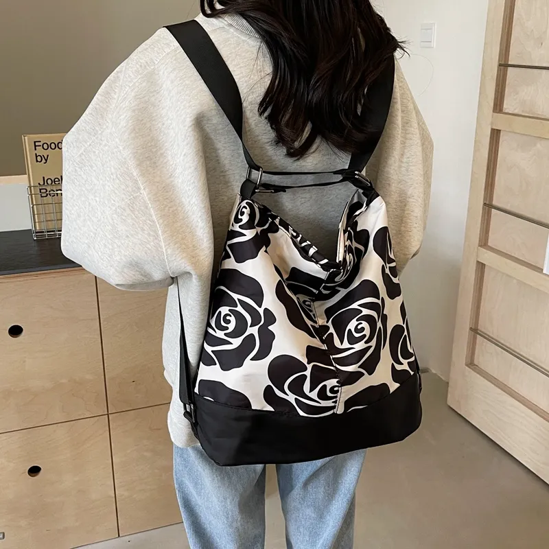 Yalu Fabric Backpack On The Shoulder Regular Unisex Multicolor-2
