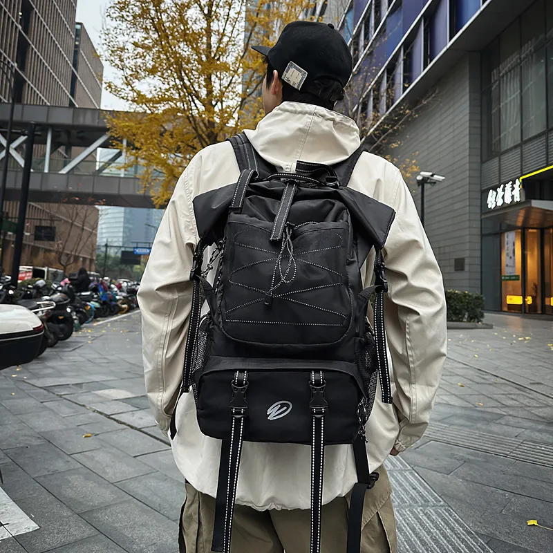 Yalu Nylon Backpack Regular Unisex Multicolor-3