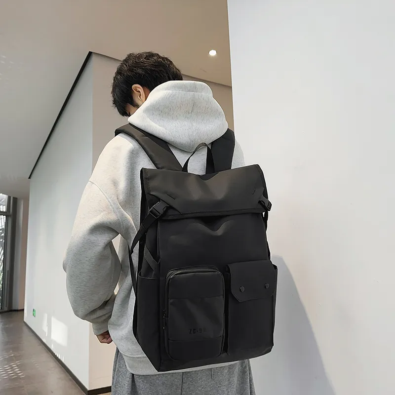 Yalu Niche Trendy Backpack Japanese Style Lightweight Travel Bag Student Backpack Laptop Bag Regular Unisex Multicolor-4