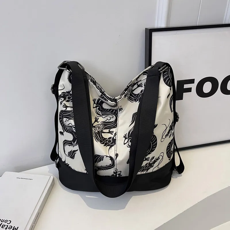 Yalu Fabric Backpack On The Shoulder Regular Unisex Multicolor-19