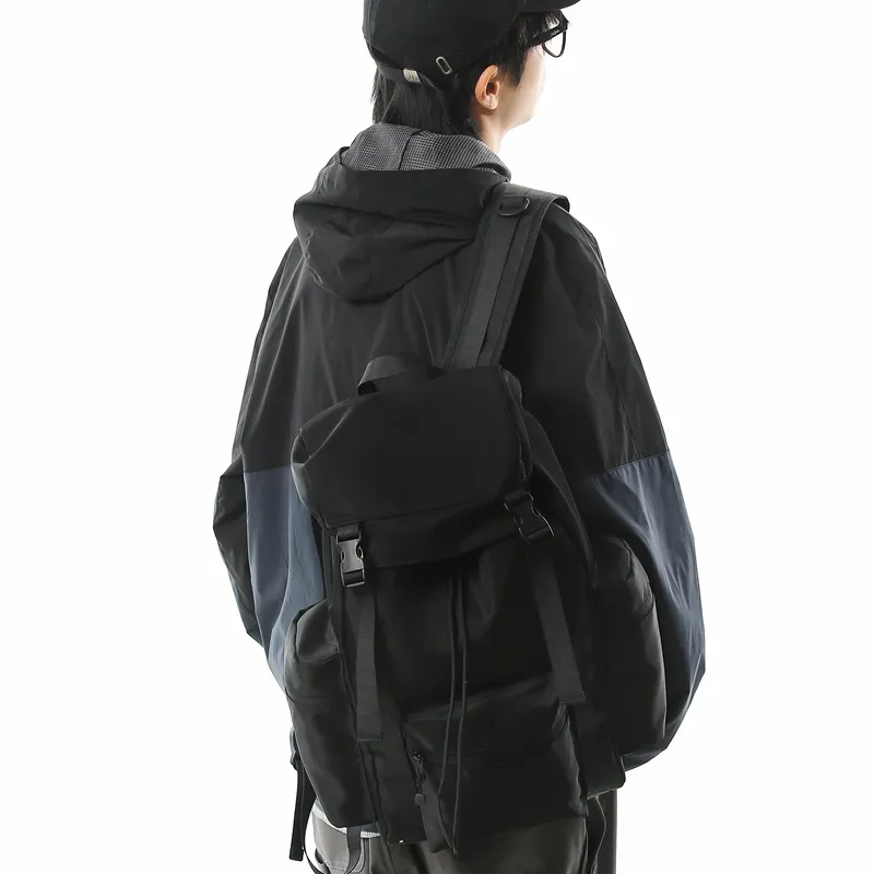 Yalu Nylon Backpack Regular Unisex Light Green/Pink/Khaki/Army Green/Blue/Black-4