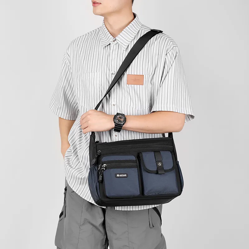 Yalu Oxford Crossbody Bag Regular Men's Gray/Black/Army Green/Dark Blue-8