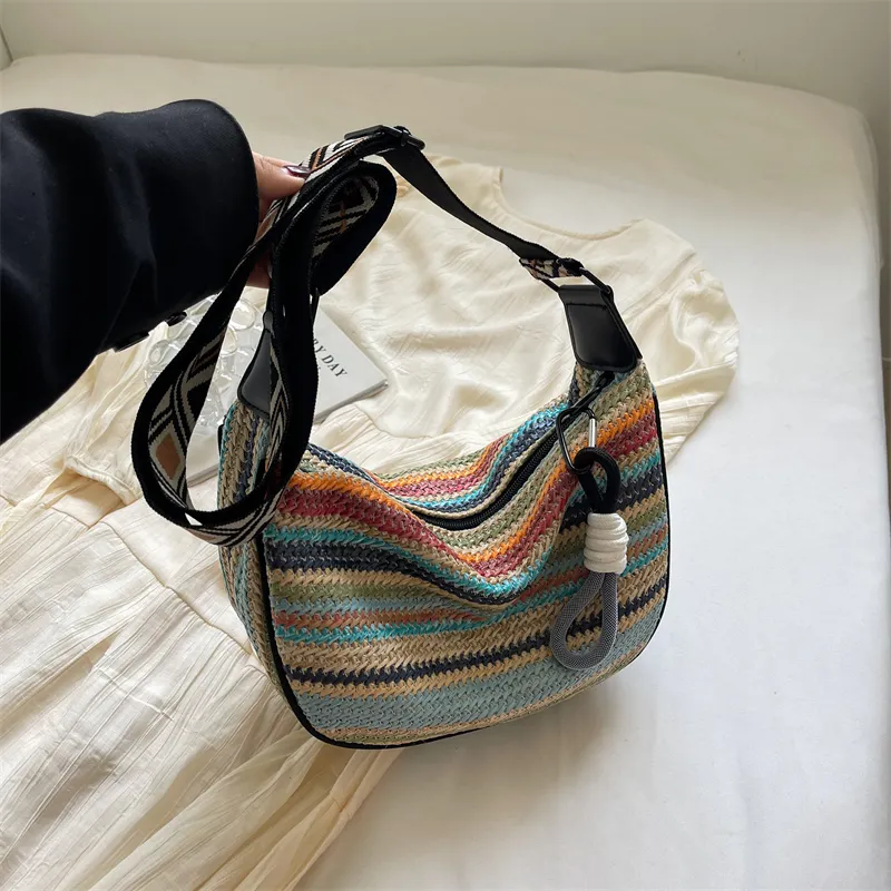 Yalu Fabric Handbag, Crossbody Bag, Shoulder Bag Regular Women's Pearl Black/Pearl White/Black/White-9