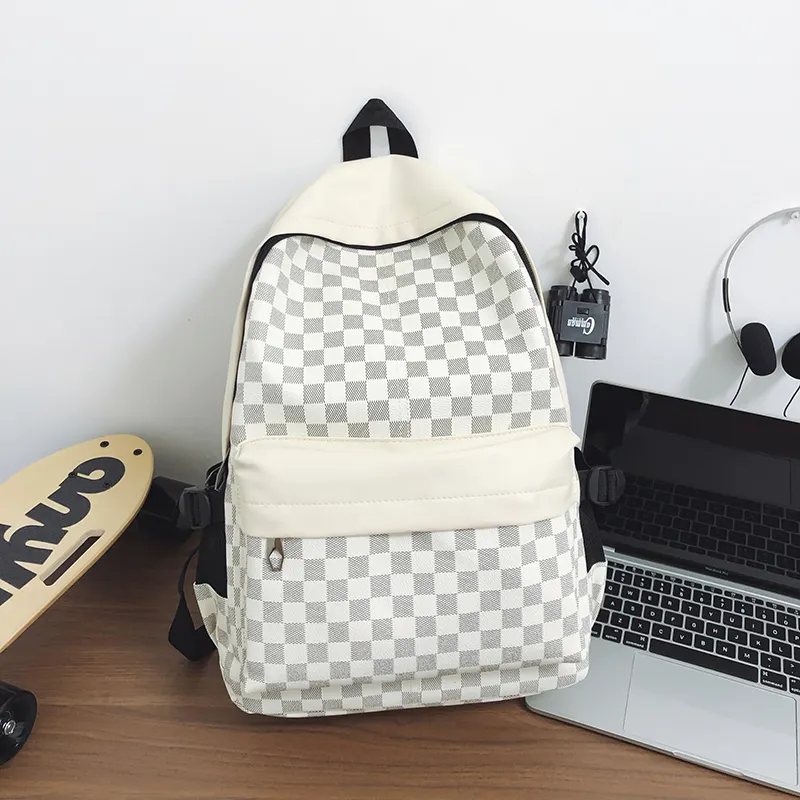 Yalu PU Backpack/Backpack Regular Unisex Brown/White/Gray/Black-7