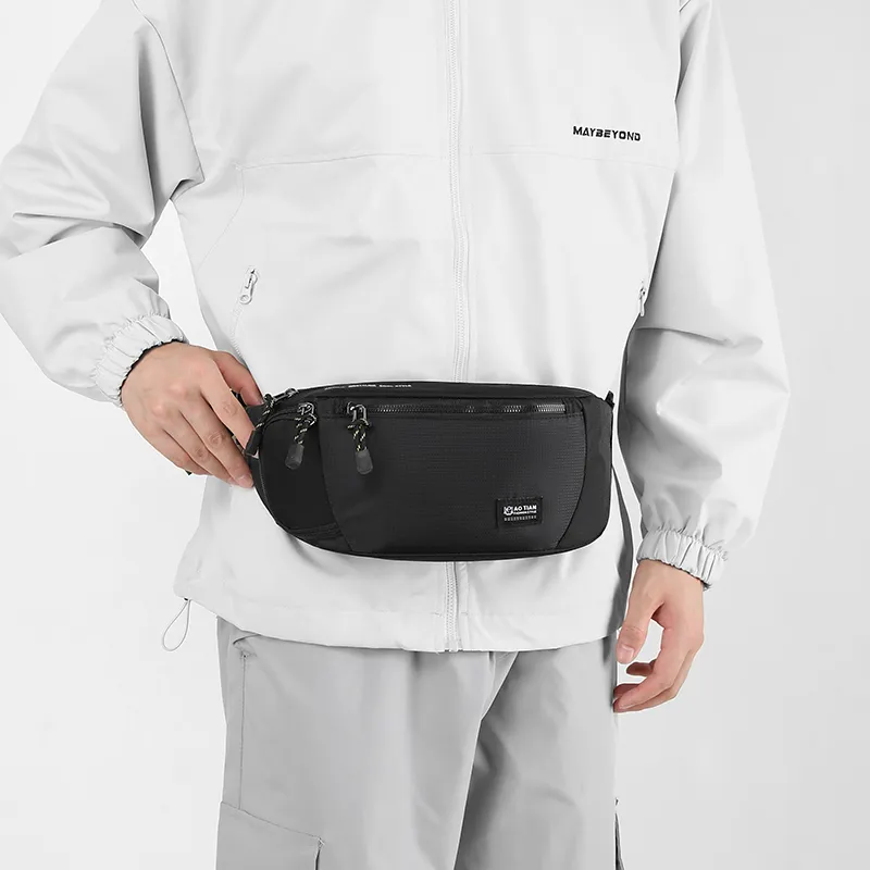 Yalu Nylon Crossbody Bag Regular Men's Gray/Black/Army Green/Dark Blue-5
