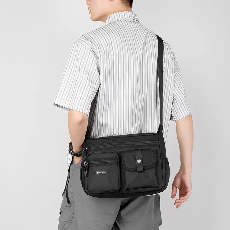 Yalu Oxford Crossbody Bag Regular Men's Gray/Black/Army Green/Dark Blue-3