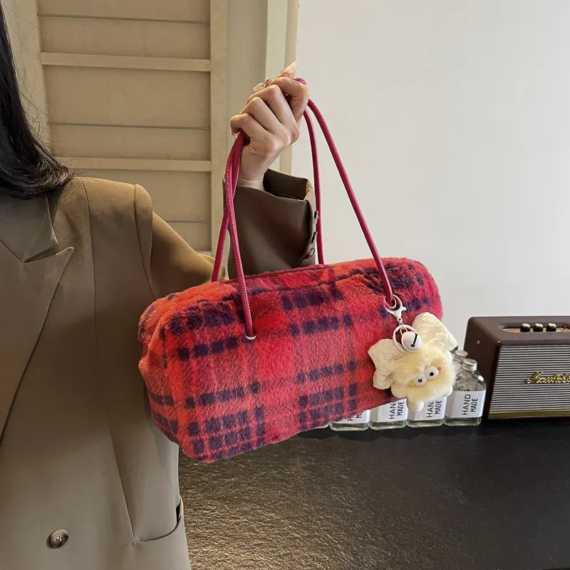 Yalu Plush Shoulder Bag Regular Women's Multicolor-7