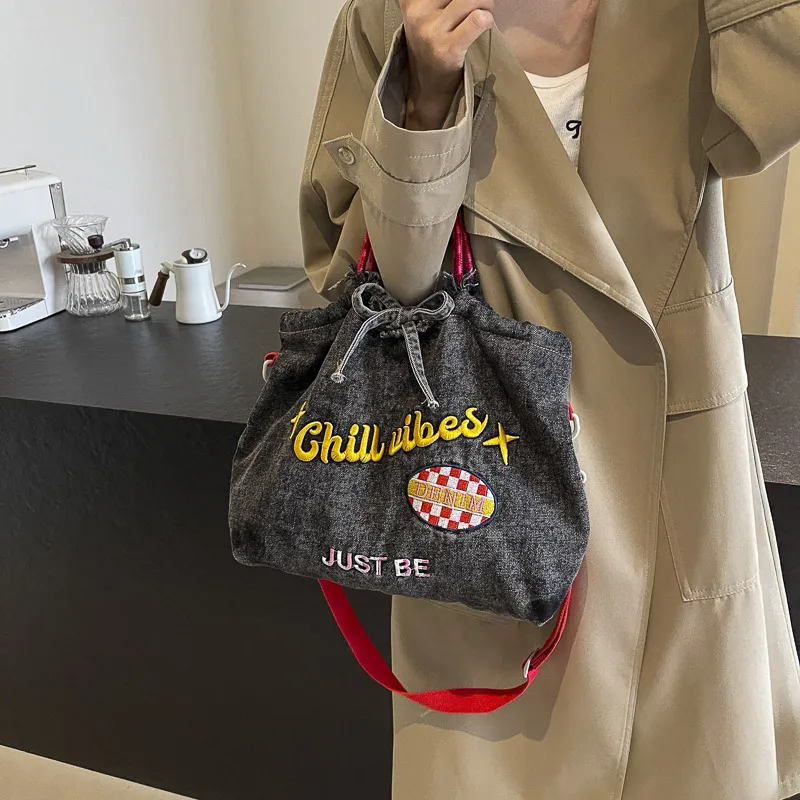 Yalu Denim Shoulder Bag Regular Women's Multicolor-6
