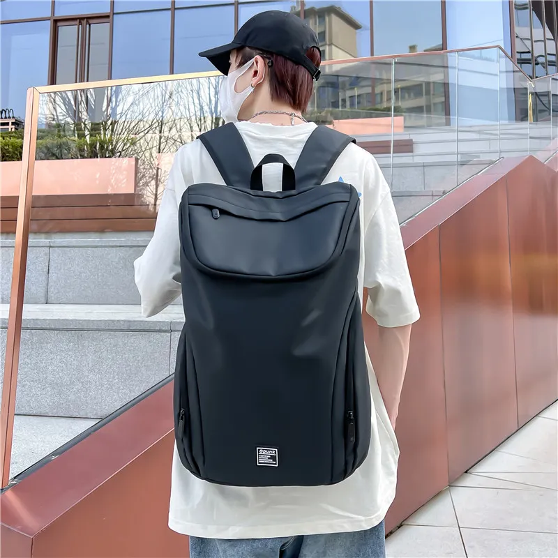 Yalu Oxford Backpack Regular Unisex Black/White/Gray-2