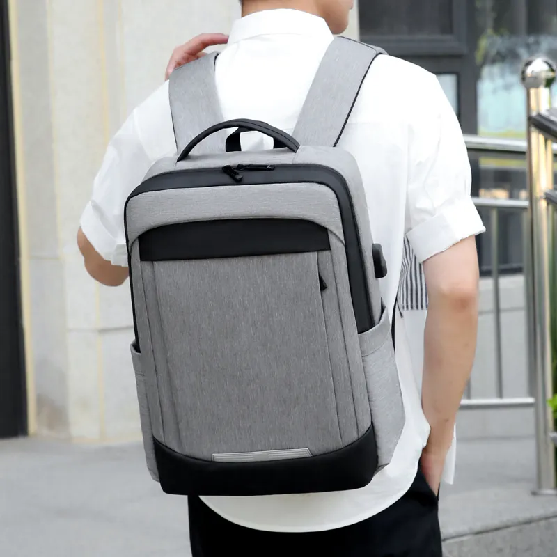 Yalu Oxford Backpack Regular Men's Black/Light Gray/Dark Gray-4