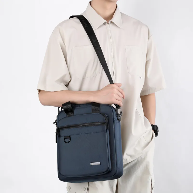Yalu Oxford Handbag Regular Men's Gray/Black/Dark Blue-5
