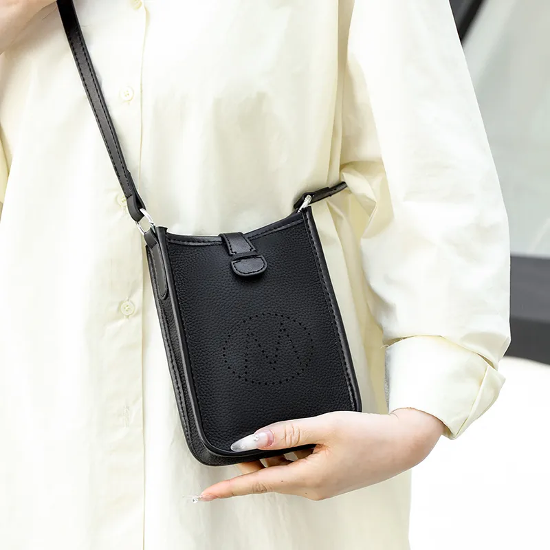 Yalu Cow Leather Fashion Crossbody Bag Solid Color Korean Style Cell Phone Shoulder Bag Regular Women's Multicolor-2