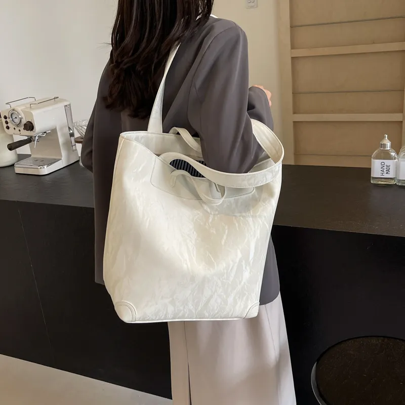 Yalu PU One Shoulder Handbag Regular Women's Black/Ecru/Green/Silver/Pink-8