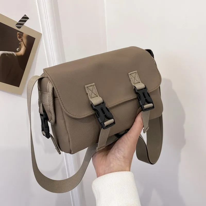 Yalu Nylon Messenger Bag/Crossbody Bag Regular Women's Khaki/Black/Blue/Purple/Yellow/Ecru-1